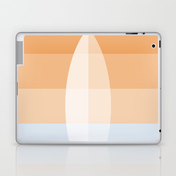 Surf's Up in Orange and Blue Laptop & iPad Skin