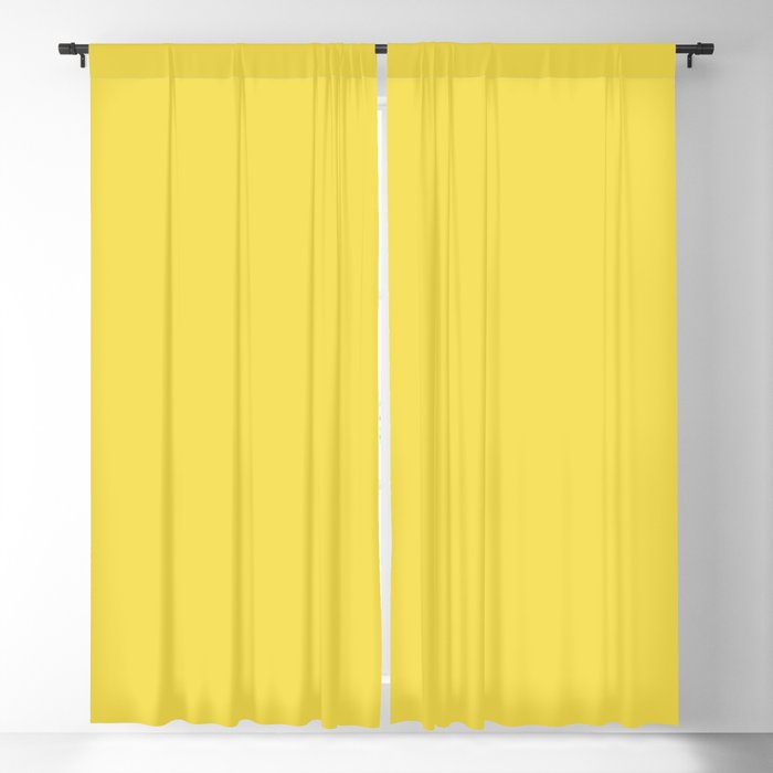 Vivid Yellow Solid Color Pairs Pantone 2021 Color of the Year Illuminating 13-0647 Blackout Curtain