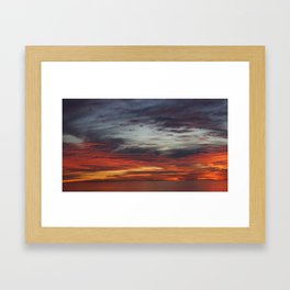 Fire Sunset Framed Art Print