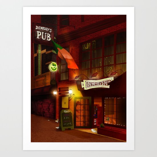 Dempsey's Pub Art Print