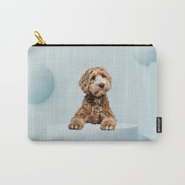 Goldendoodle Laying on Sphere Podium Carry-All Pouch