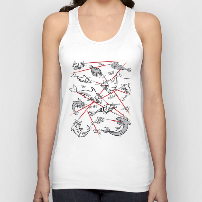 Sharks with friken lazers on their heads Tank Top