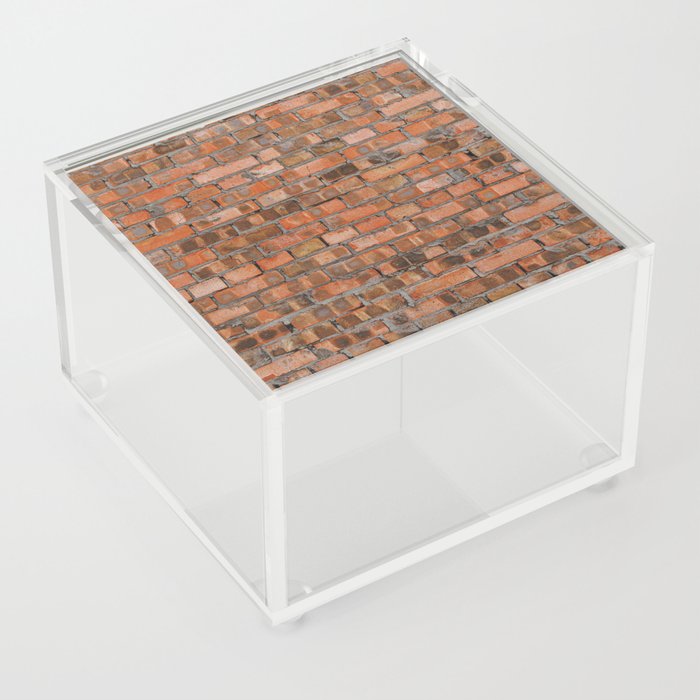 Texture of an old brick wall closeup Acrylic Box