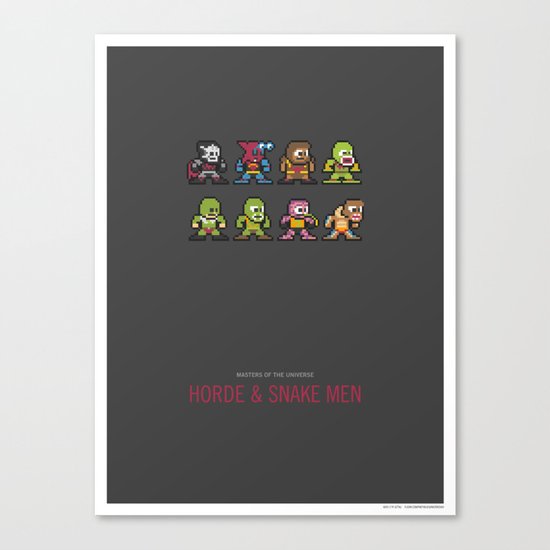 Mega MotU: Horde & Snake Men Canvas Print