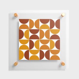 Sunset mid century modern geometric shapes Floating Acrylic Print