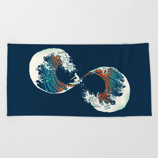 The Wave is forever Beach Towel