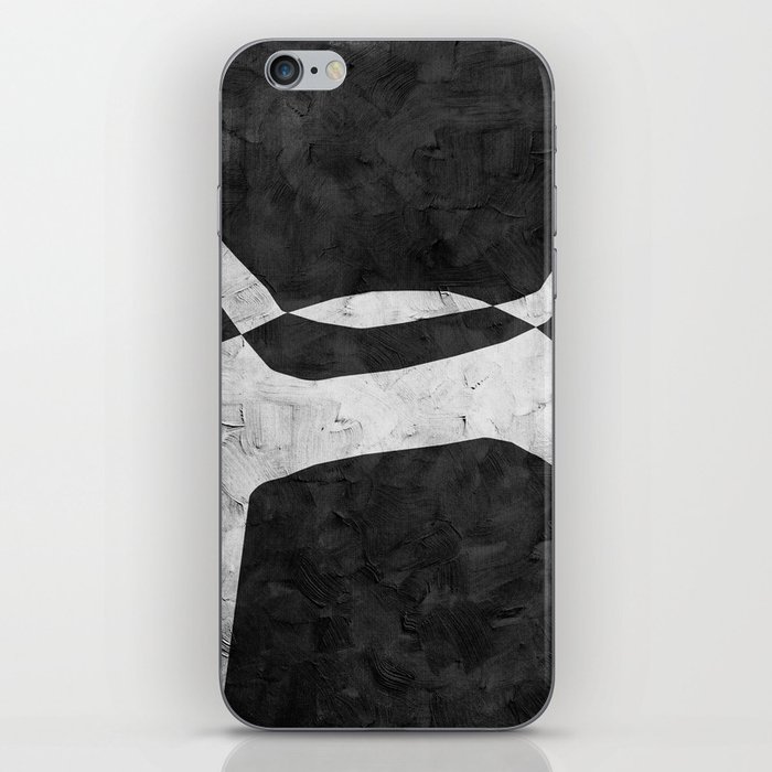 BLACK AND WHITE MINIMALIST ABSTRACT ART - #1 by Seis Art Studio  iPhone Skin