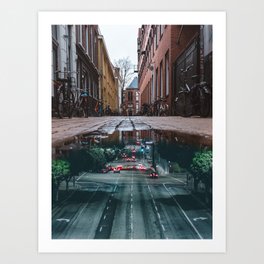 Urban reflections Art Print