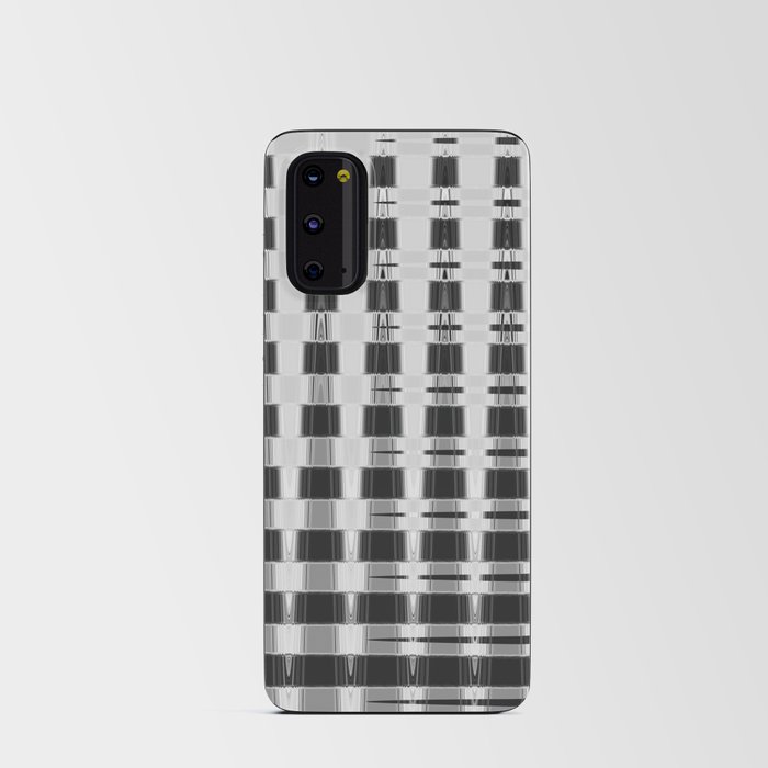 Black And White Grid Blend Pattern Android Card Case