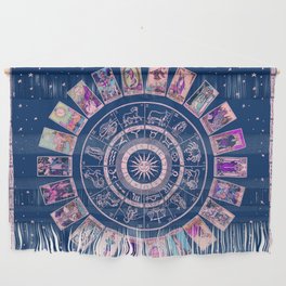 Major Arcana & Wheel of the Zodiac | Pastel Goth Wall Hanging