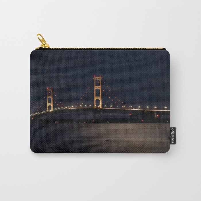 Mackinac Bridge at night Carry-All Pouch