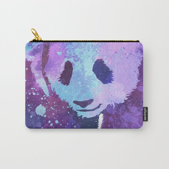 Watercolor Panda in Purple Carry-All Pouch