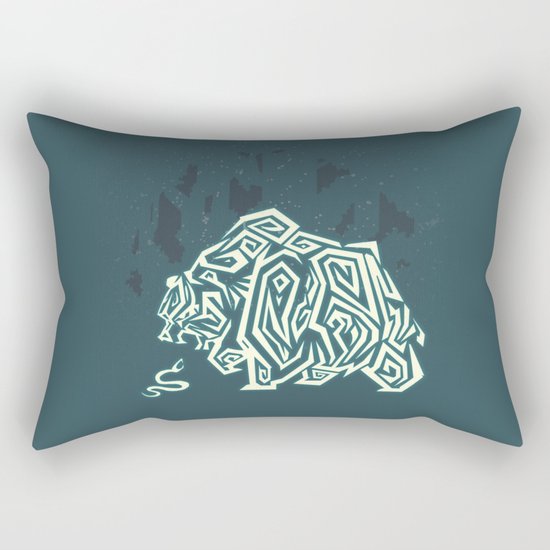Wild Bear Rectangular Pillow
