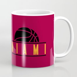 Miami basketball modern logo red Mug