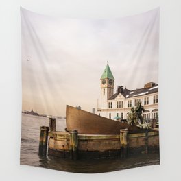 Cloudy Day at the Pier | Travel Photography | New York City Wall Tapestry
