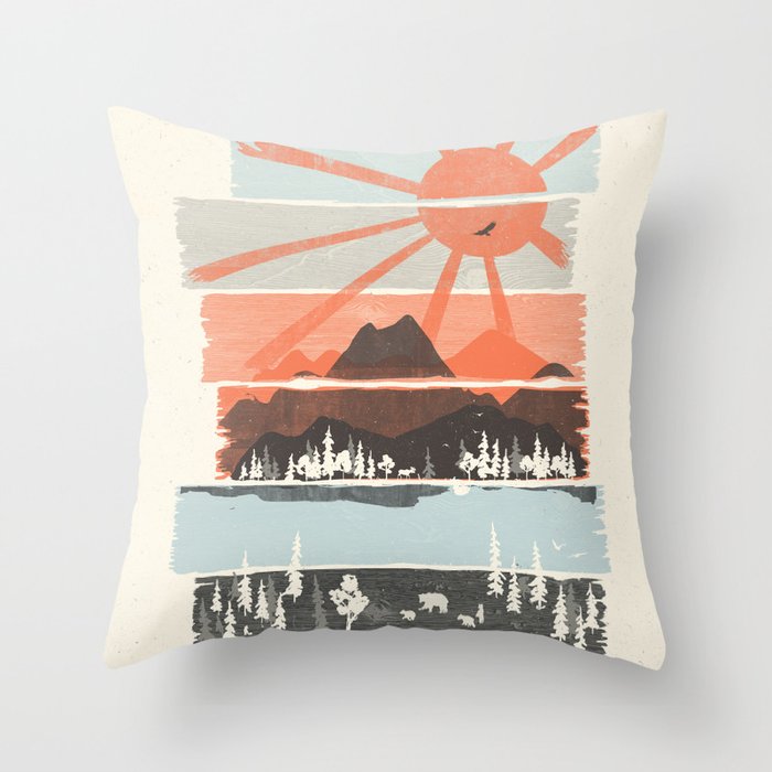 Morning by Bear River... Throw Pillow