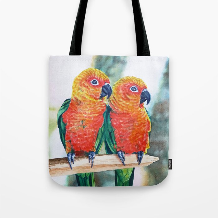 Love Bird Sweethearts Tote Bag