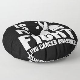 Lung Cancer Ribbon White Awareness Survivor Floor Pillow