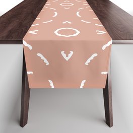 Detailed Lace Pattern in Coral Table Runner