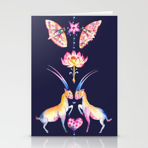 Saola with lotus Stationery Cards