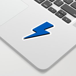 Blue and Black Lightning Flash Bolt Sticker