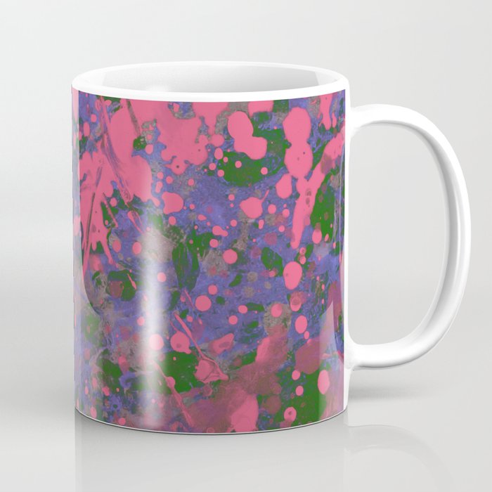 Emotional Pink Abstract Splatter Painting Coffee Mug By Printpix