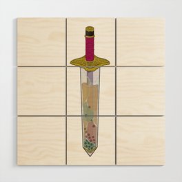 Magical Boba Sword Wood Wall Art