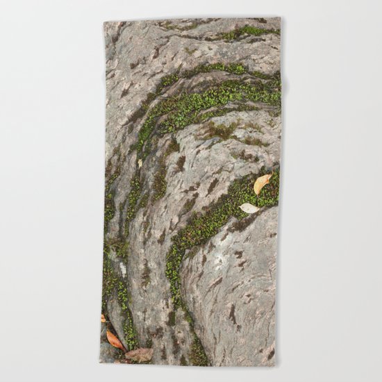 Mossy Stone Curves Beach Towel