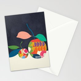 Abstract fruit shapes 03 Stationery Card