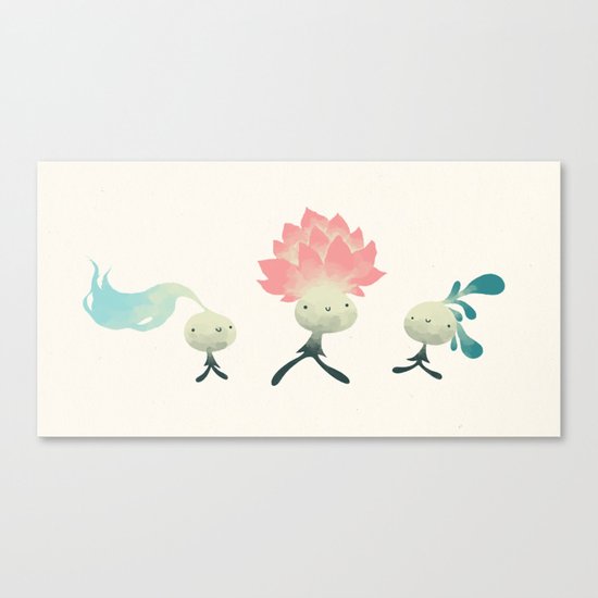 les microbes Canvas Print