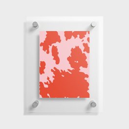 Bold Pink + Red Animal Print Spots Floating Acrylic Print