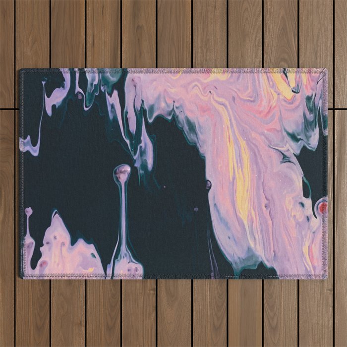 Contemporary Abstract Painting Outdoor Rug