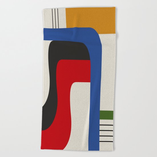 TAKE ME OUT (abstract geometric) Beach Towel