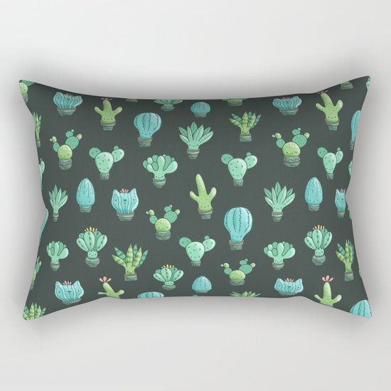 Funny cacti Rectangular Pillow