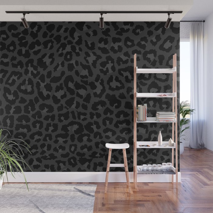 Dark abstract leopard print Wall Mural
