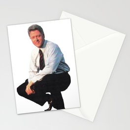 Bill Clinton Squatting Stationery Cards