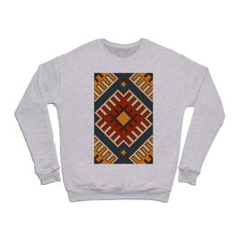 Tribal Aztec seamless pattern on the wool knitted texture Crewneck Sweatshirt