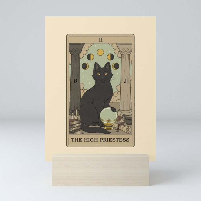 The High Priestess - Cats Tarot Mini Art Print