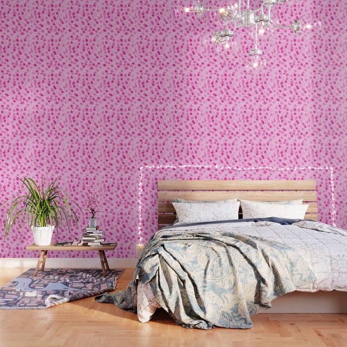 Pink Mini Stars Print - Preppy Aesthetic Wallpaper by Aesthetics by Shan  Boujee | Society6