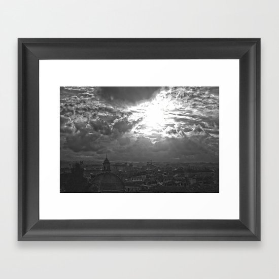 Black and White Roma Framed Art Print