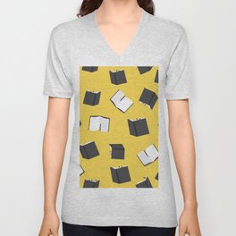 Black Books Seamless Pattern V Neck T Shirt