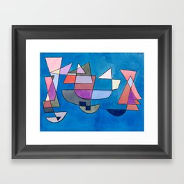 Segelschiffe (sailing ships) Paul Klee Framed Art Print