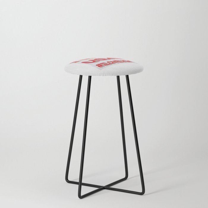 Cute Expression Design "I LOVE USA!". Buy Now Counter Stool