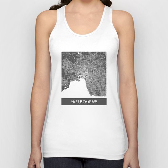 Melbourne map Unisex Tank Top