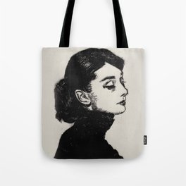 Audrey Hepburn Drypoint Tote Bag