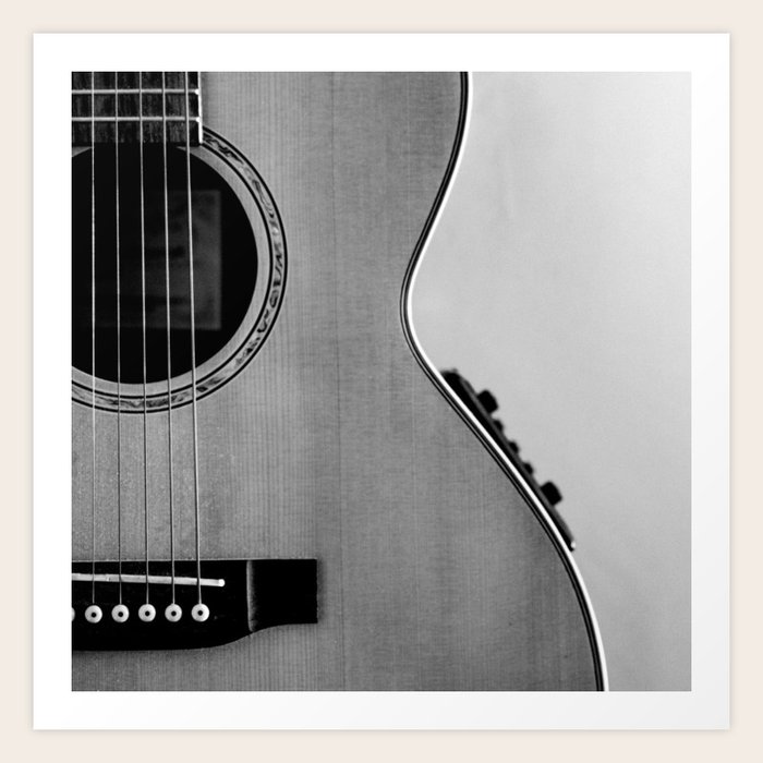 acoustic electric guitar music aesthetic close up elegant