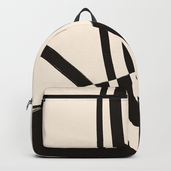 Black and White Abstract Simple Shapes Backpack