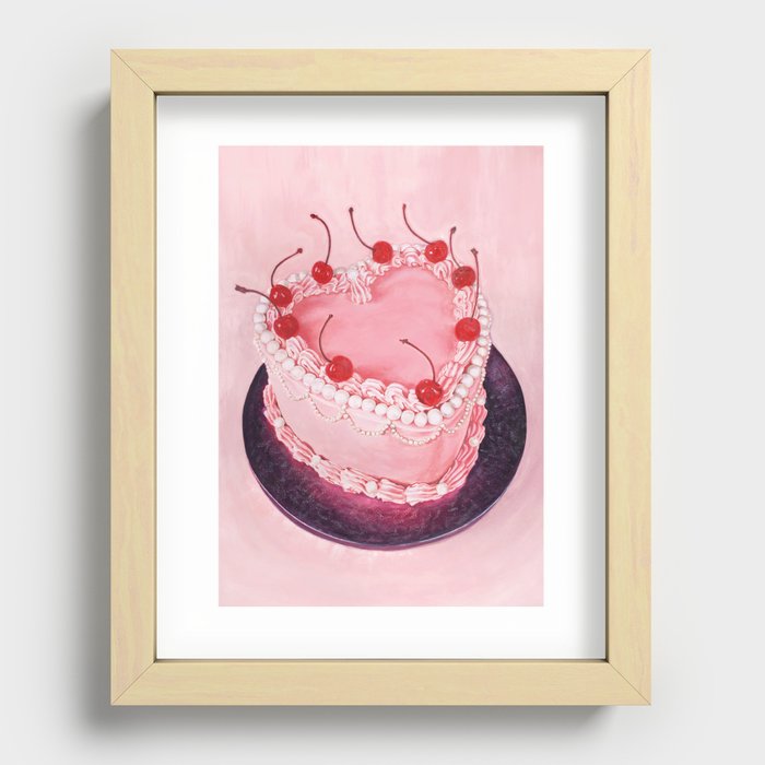The Pinkest Cake Recessed Framed Print