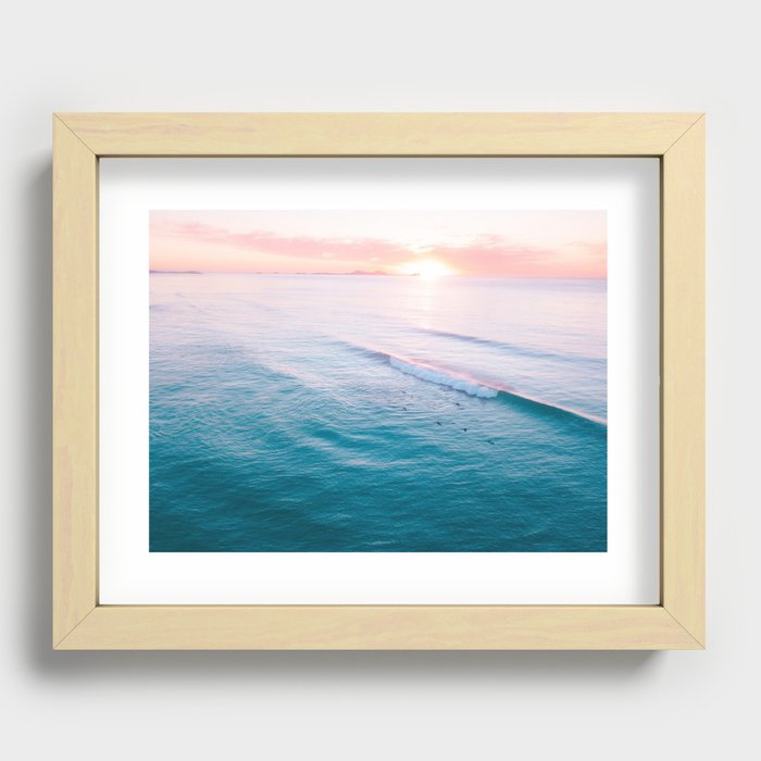 Sunrise on the Beach Recessed Framed Print