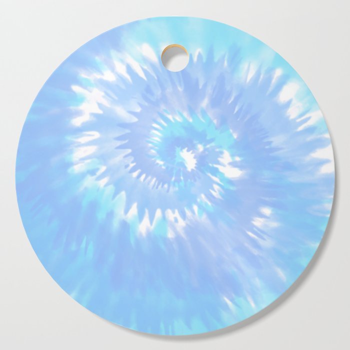 Blue Spiral Tie-Dye Pattern Cutting Board